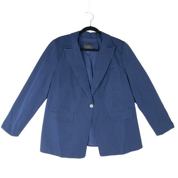 Eloquii Premier Blue blazer one button collared, size 16‎ - Picture 1 of 14